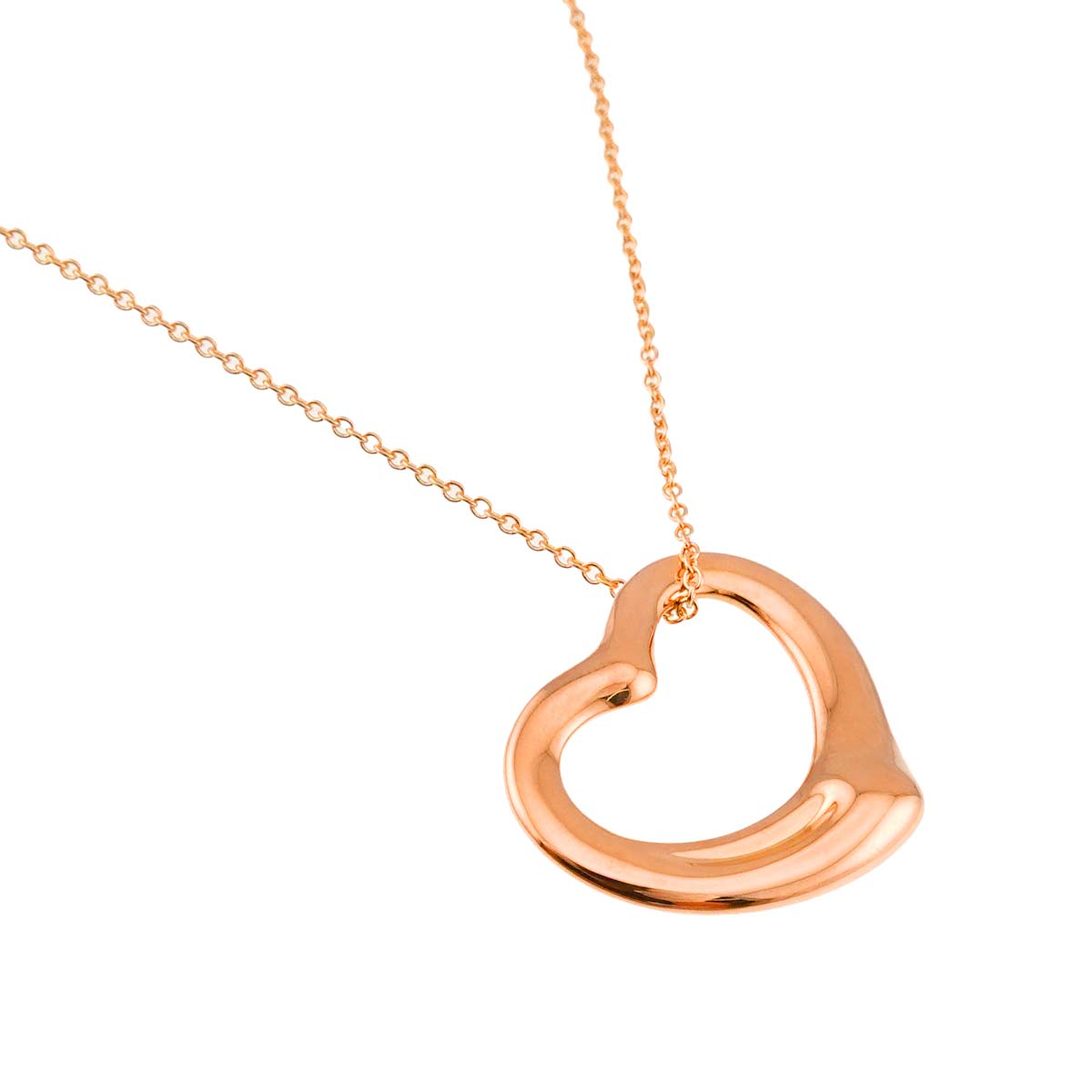 Open Heart Necklace 18K Pink Gold 750