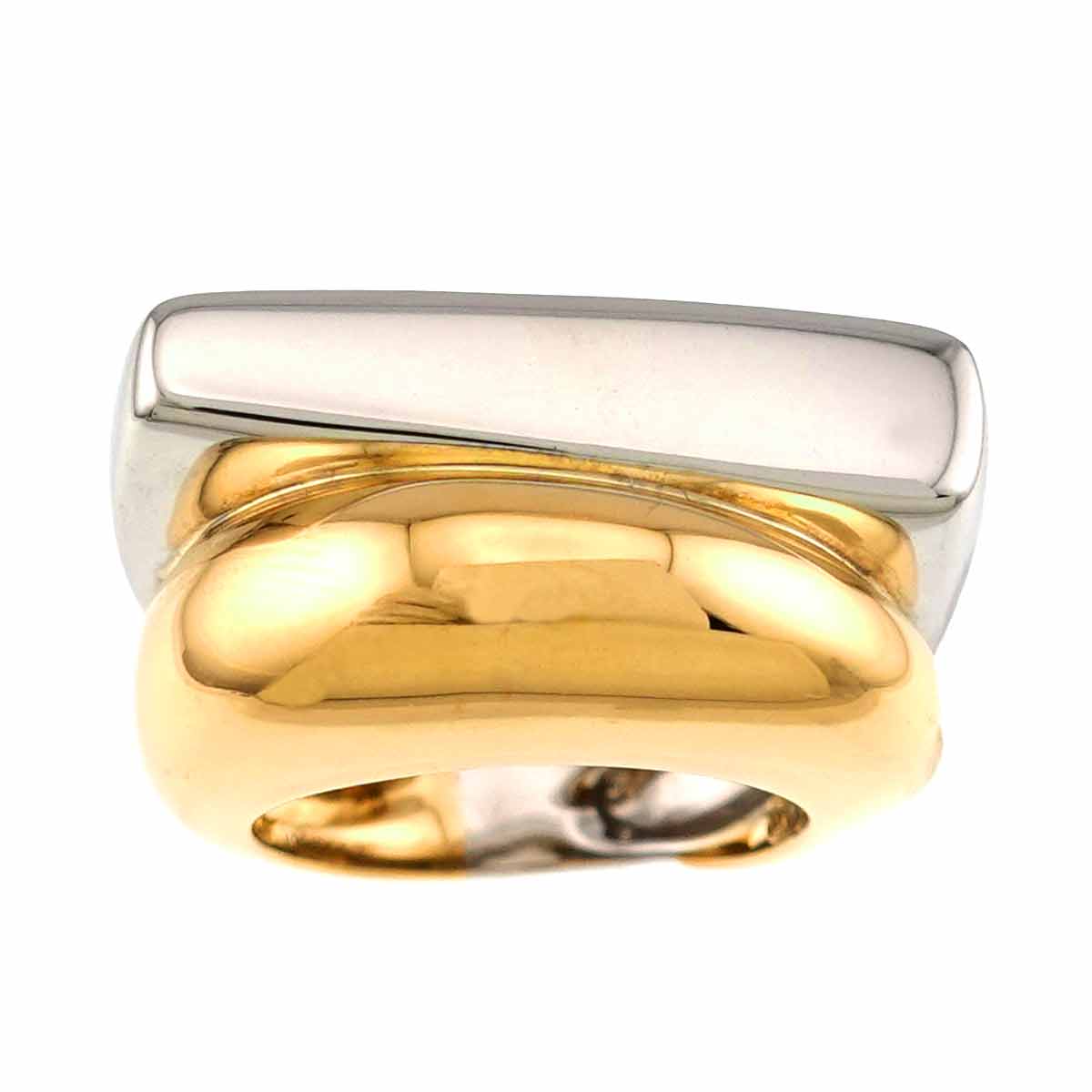 Success Ring 18K Yellow White Gold 750 size49 4.75-5(US)