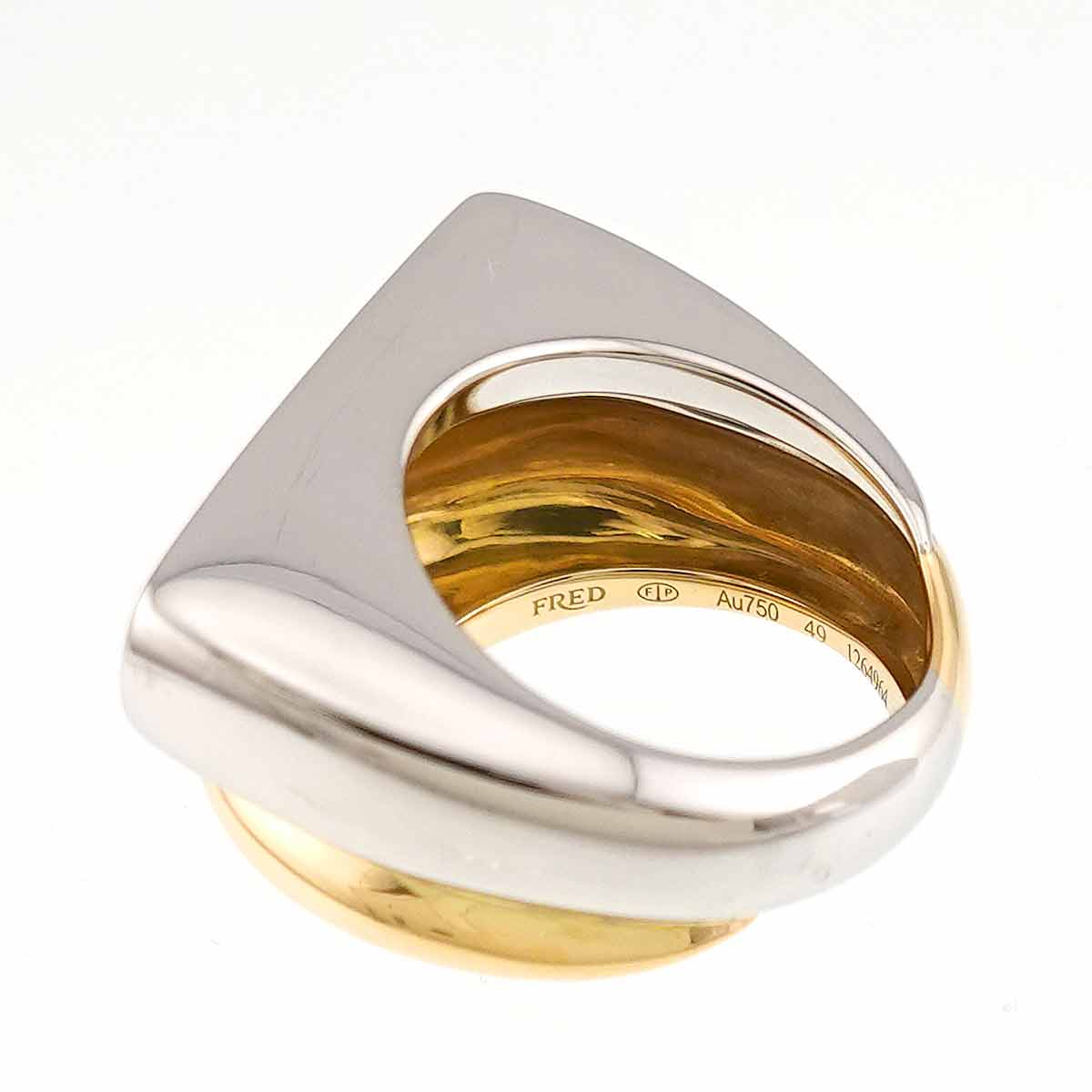 Success Ring 18K Yellow White Gold 750 size49 4.75-5(US)