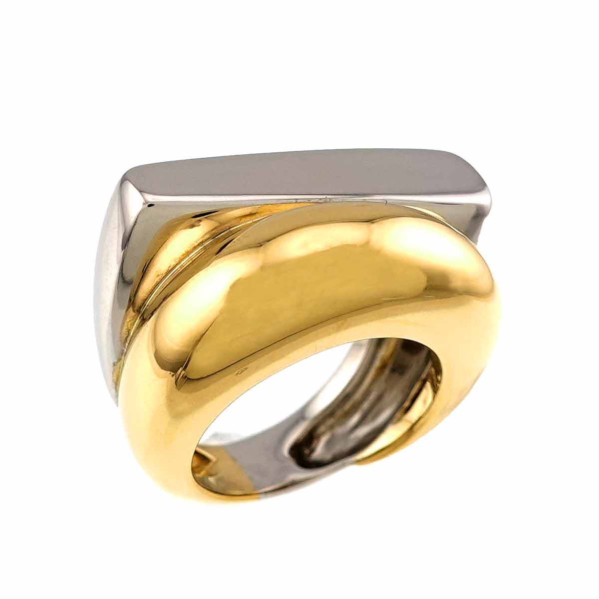 Success Ring 18K Yellow White Gold 750 size49 4.75-5(US)