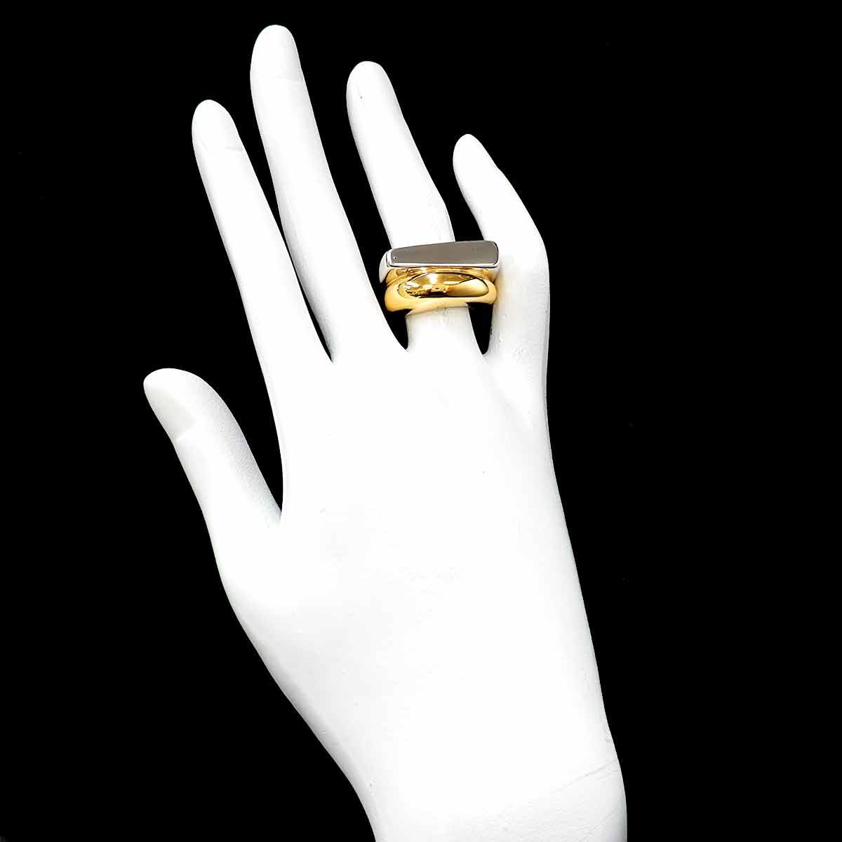 Success Ring 18K Yellow White Gold 750 size49 4.75-5(US)