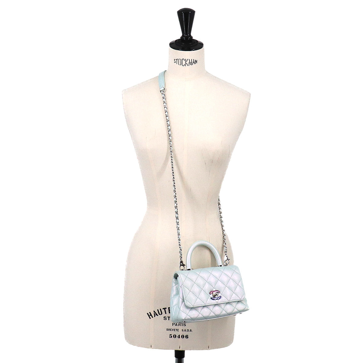 Matelasse Hand Shoulder Bag Leather Coco Handle XXS AS2215 Purse