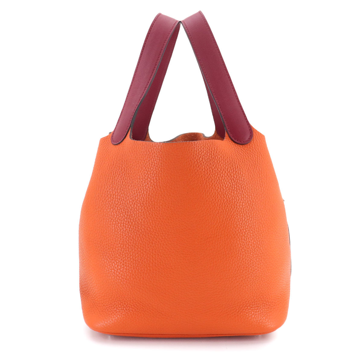 Picotin Lock Touch MM Hand Bag Taurillon Clemence Swift Orange