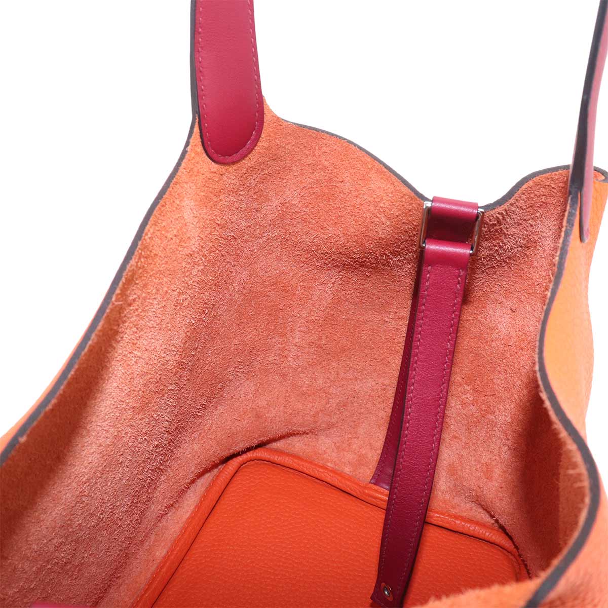 Picotin Lock Touch MM Hand Bag Taurillon Clemence Swift Orange