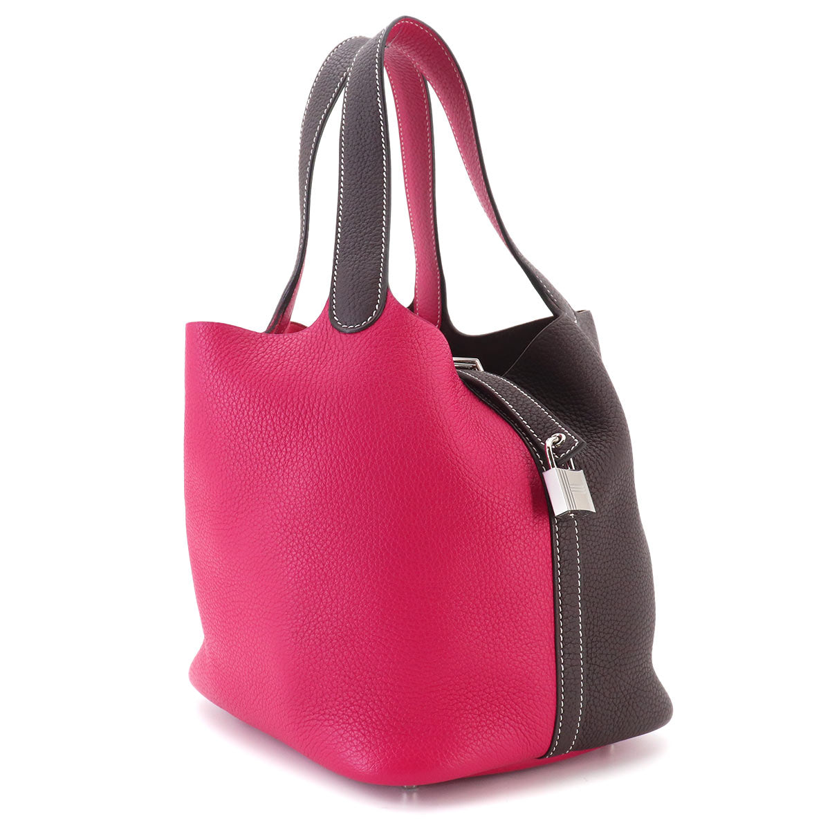 Picotin Lock MM Casaque Hand Bag Taurillon Rouge Sellier