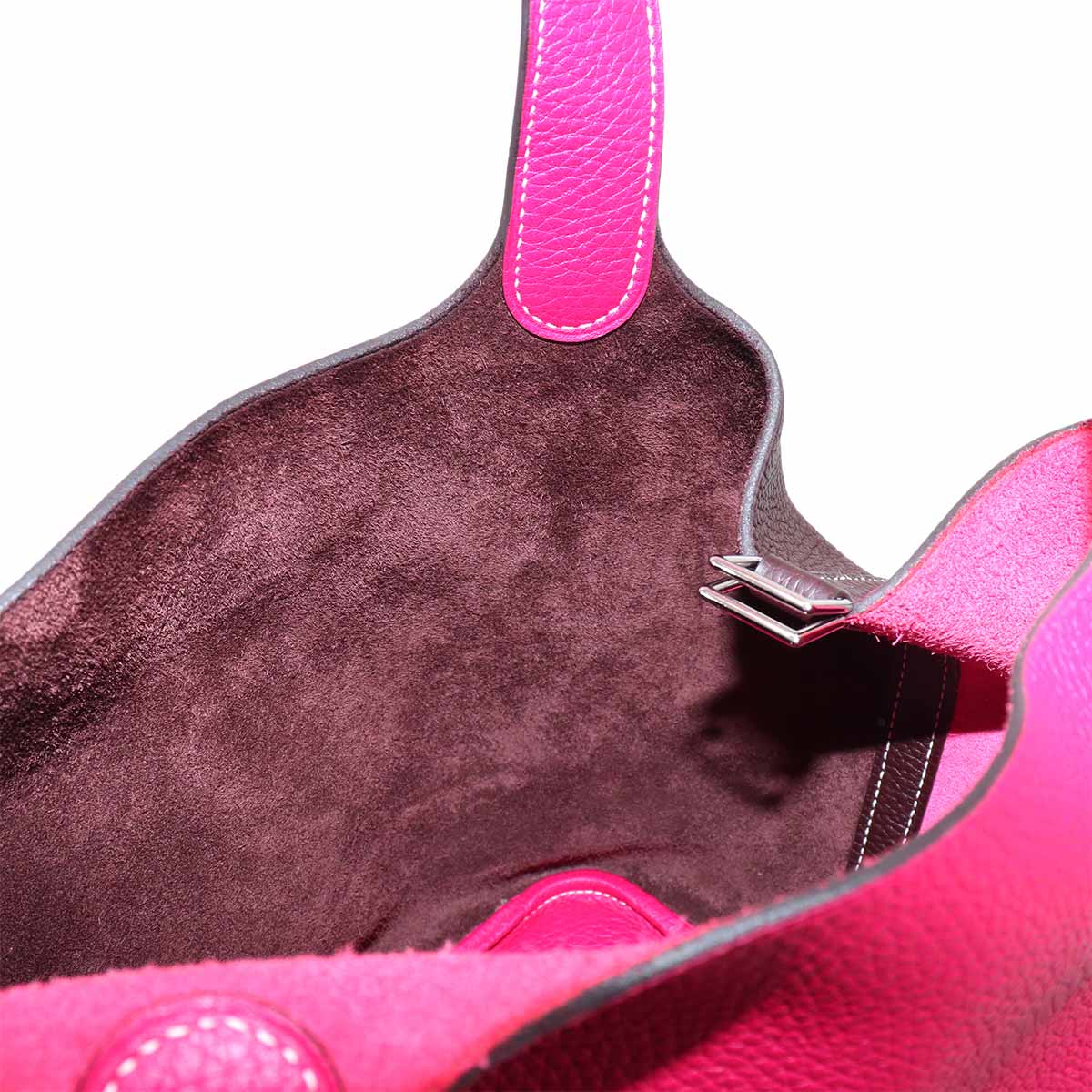 Picotin Lock MM Casaque Hand Bag Taurillon Rouge Sellier
