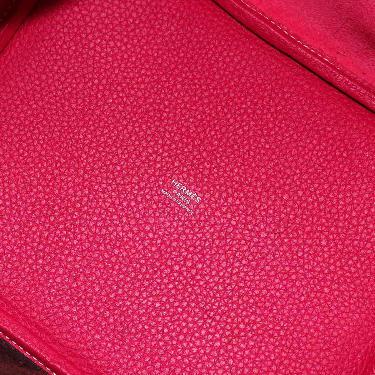 Picotin Lock MM Casaque Hand Bag Taurillon Rouge Sellier