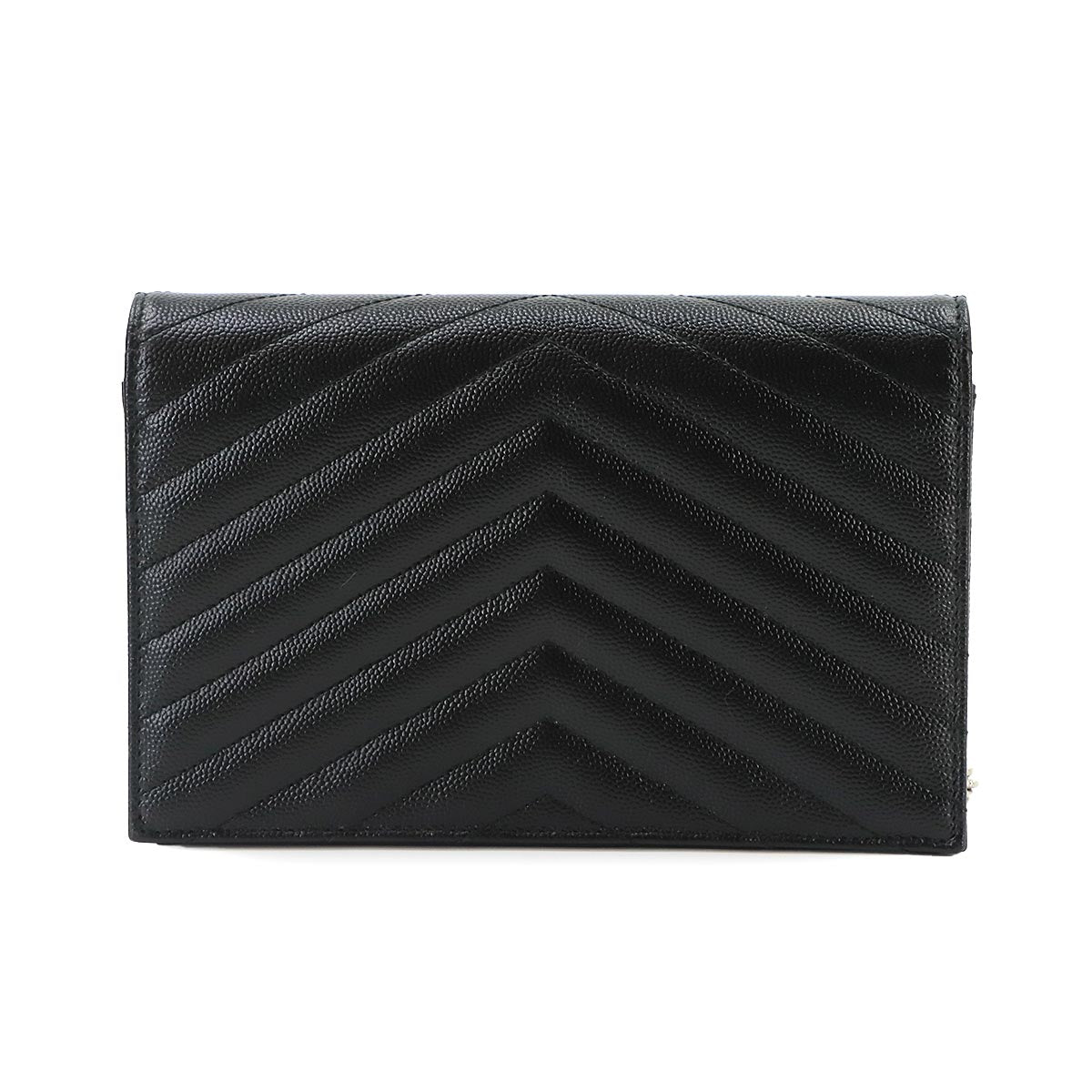 Cassandre Envelope Chain Wallet Leather Black 742920