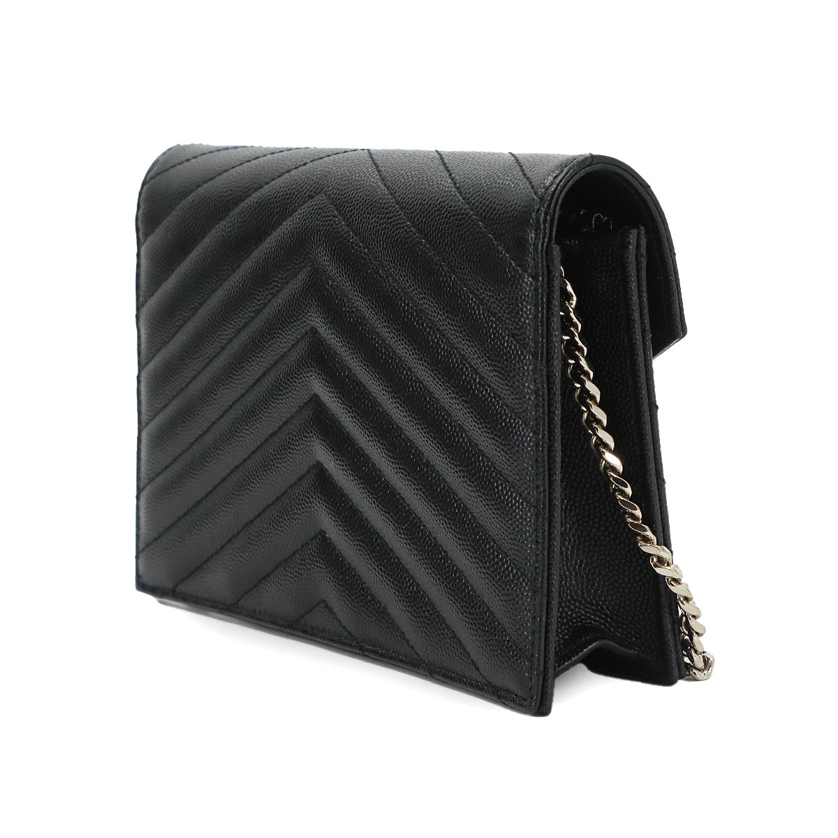 Cassandre Envelope Chain Wallet Leather Black 742920