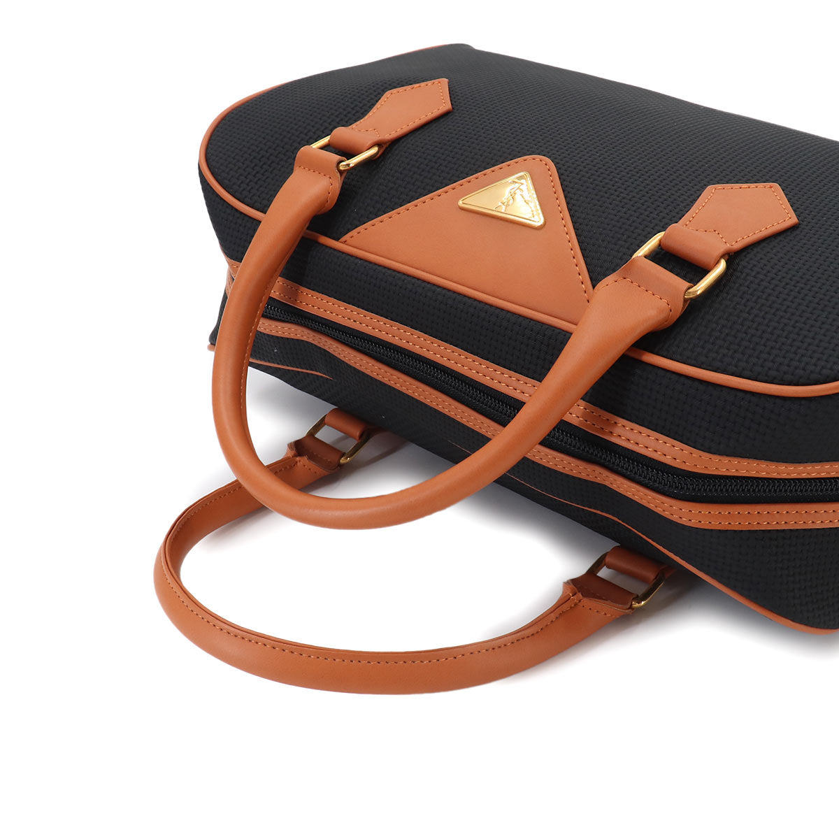 Hand Bag PVC Leather Black Brown Vintage