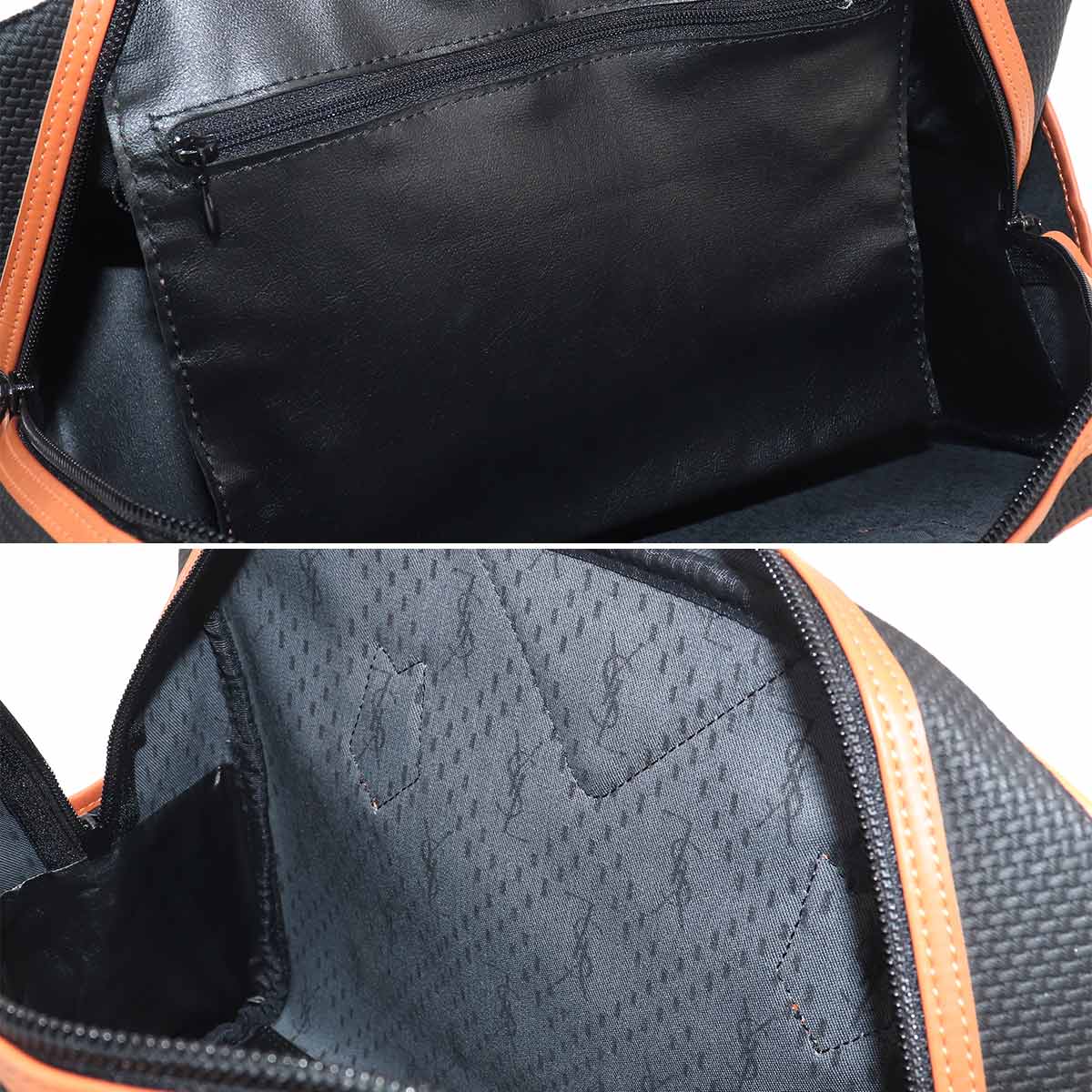 Hand Bag PVC Leather Black Brown Vintage