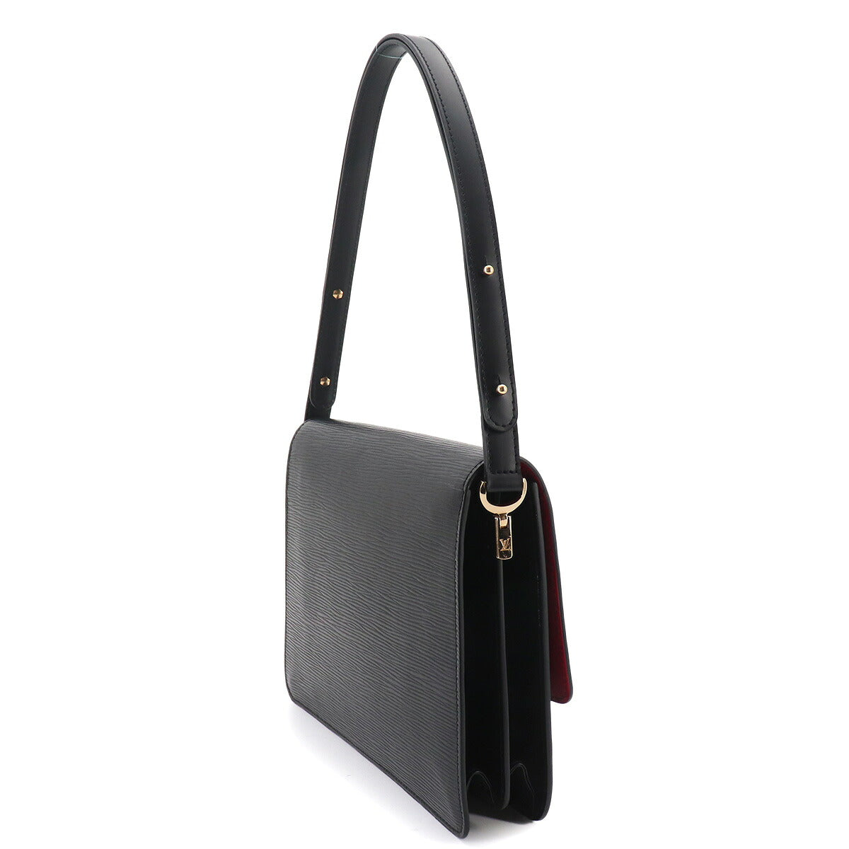 Epi Leather Friedland Shoulder Bag Black Red M52417