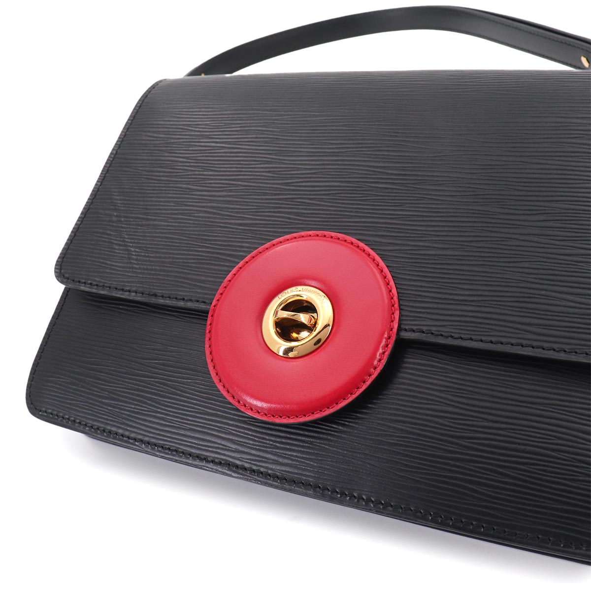 Epi Leather Friedland Shoulder Bag Black Red M52417