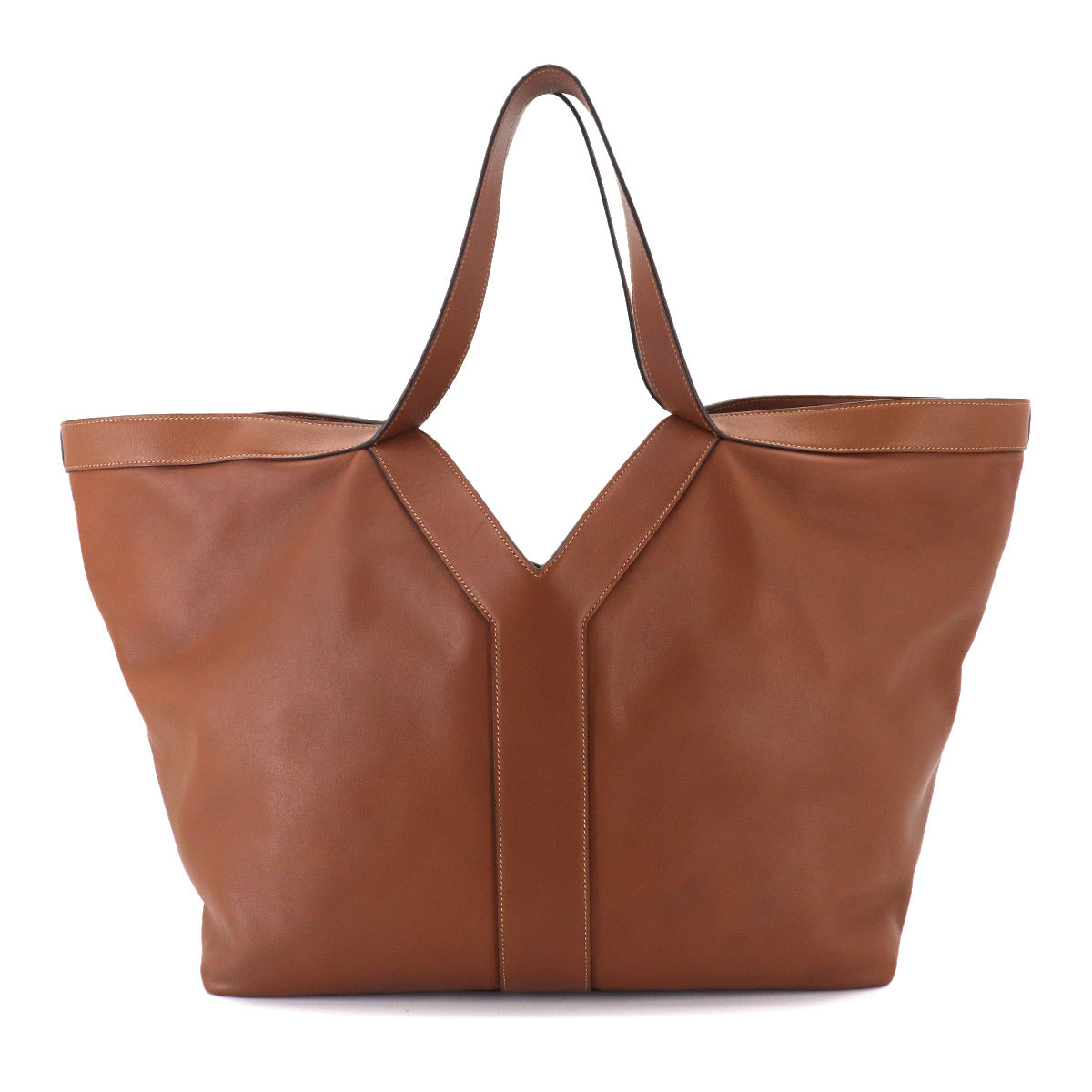 Y Tote Bag Leather Brown 817602 Purse