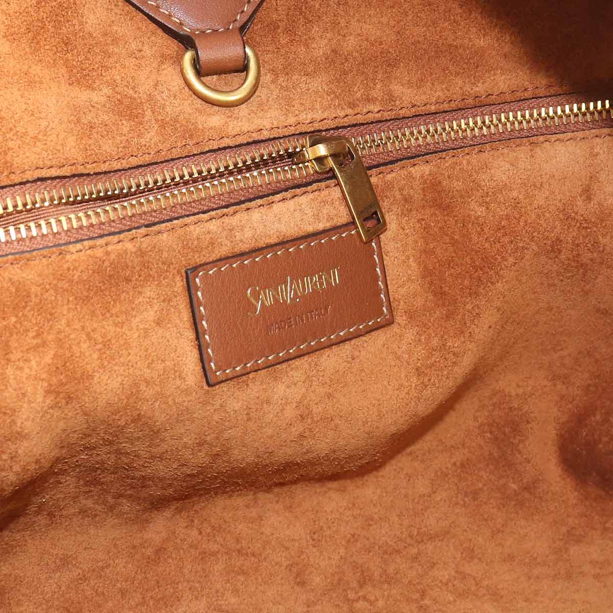 Y Tote Bag Leather Brown 817602 Purse