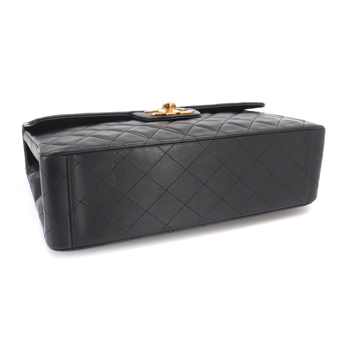 Matelasse 34 Chain Shoulder Bag Leather Black A01094 Vintage