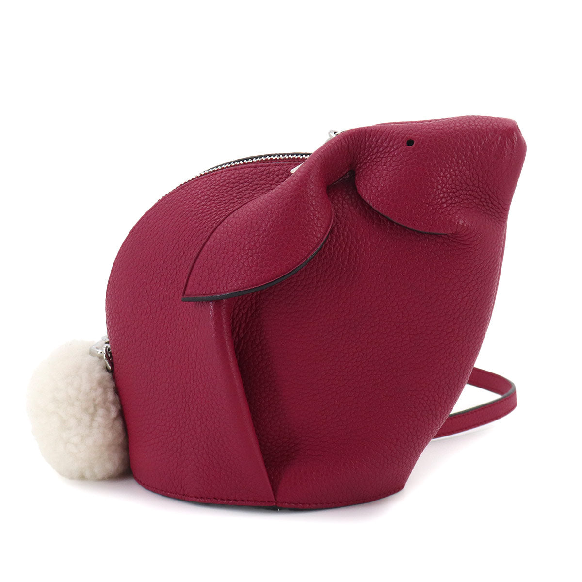 Bunny Mini Shoulder Bag Leather Red Rabbit Motif