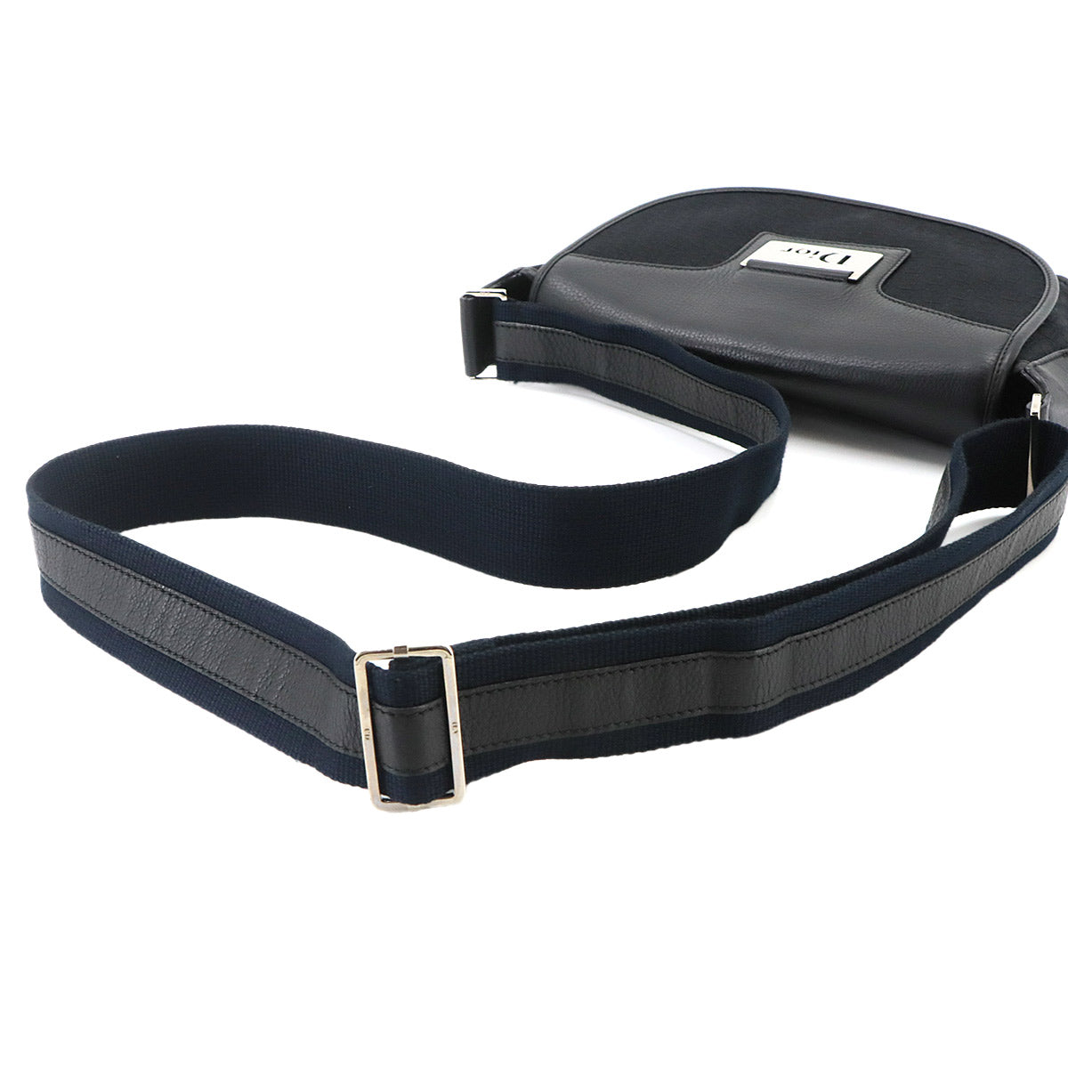 Trotter Street Chic Shoulder Bag Canvas Leather Black