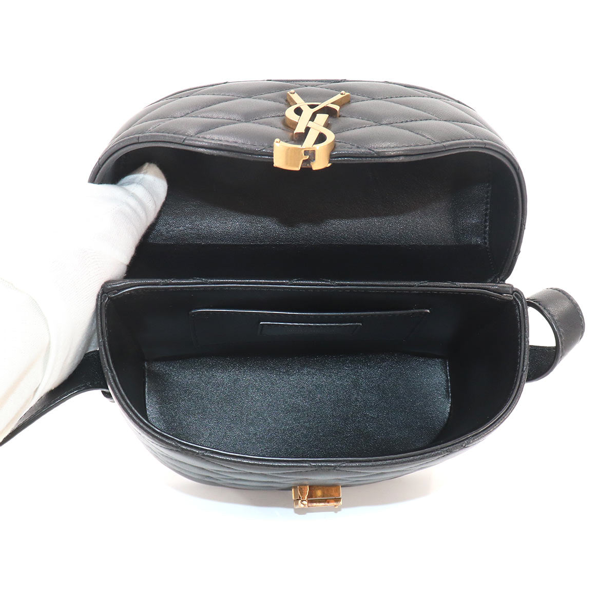 June Box Shoulder Bag Leather Black 710080 Purse