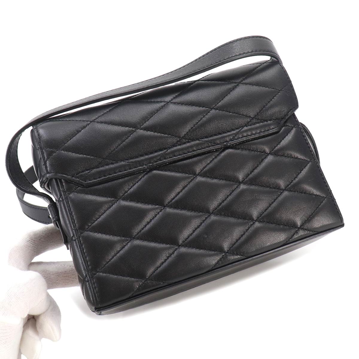 June Box Shoulder Bag Leather Black 710080 Purse