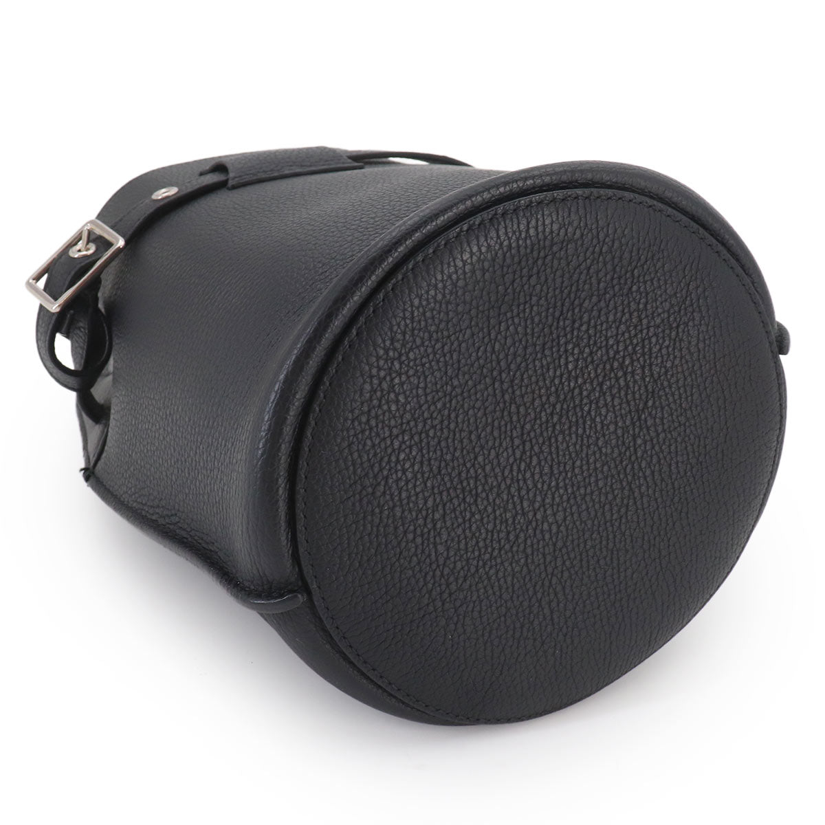 Big Bag Nano Bucket Hand Shoulder Bag Leather Black 187243