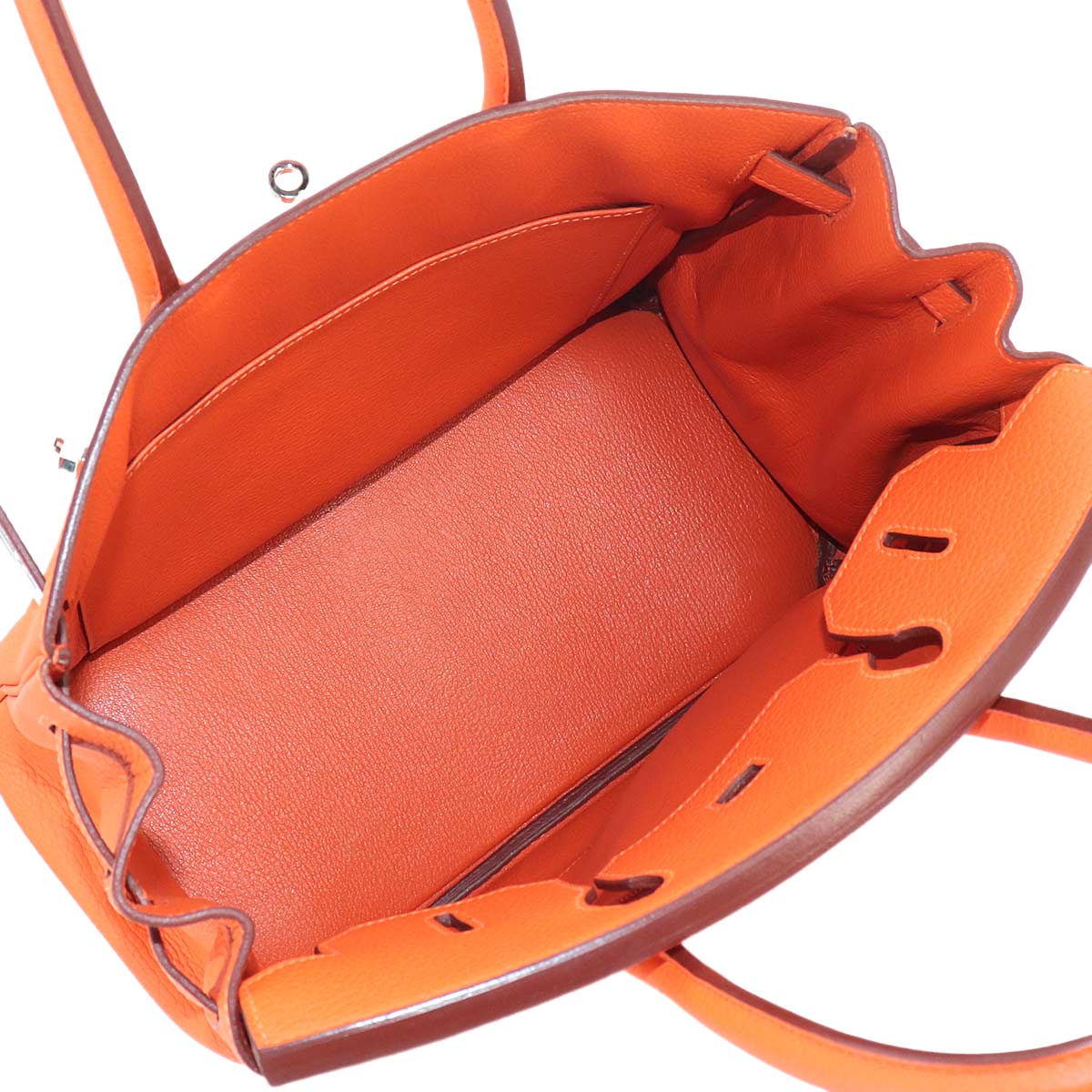 Birkin 30 Veau Togo Orange Hand Bag Purse