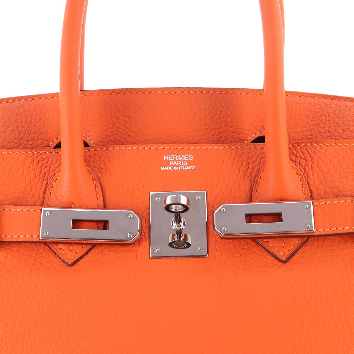 Birkin 30 Veau Togo Orange Hand Bag Purse