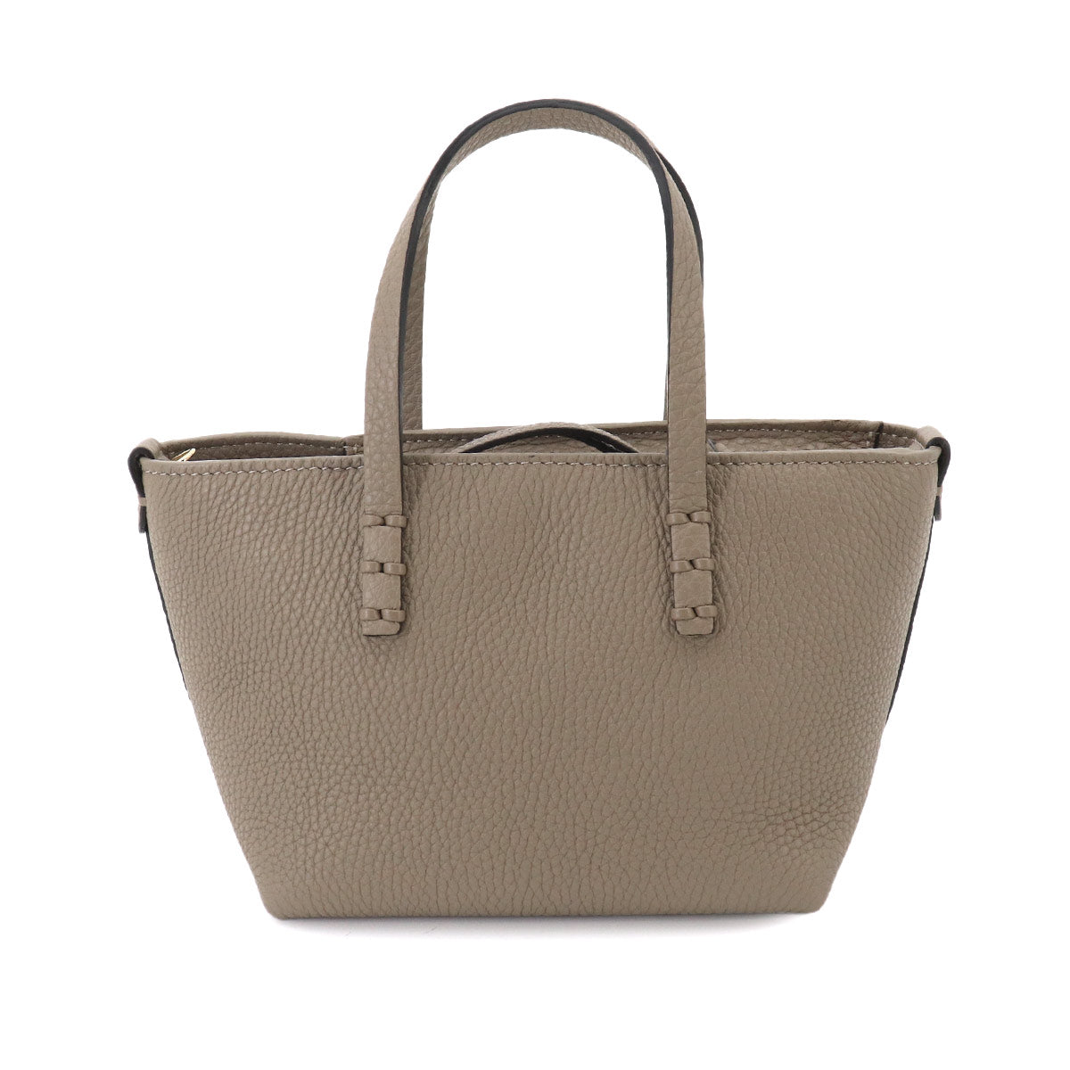 Roll Mini Hand Shoulder Bag Leather Beige BS096