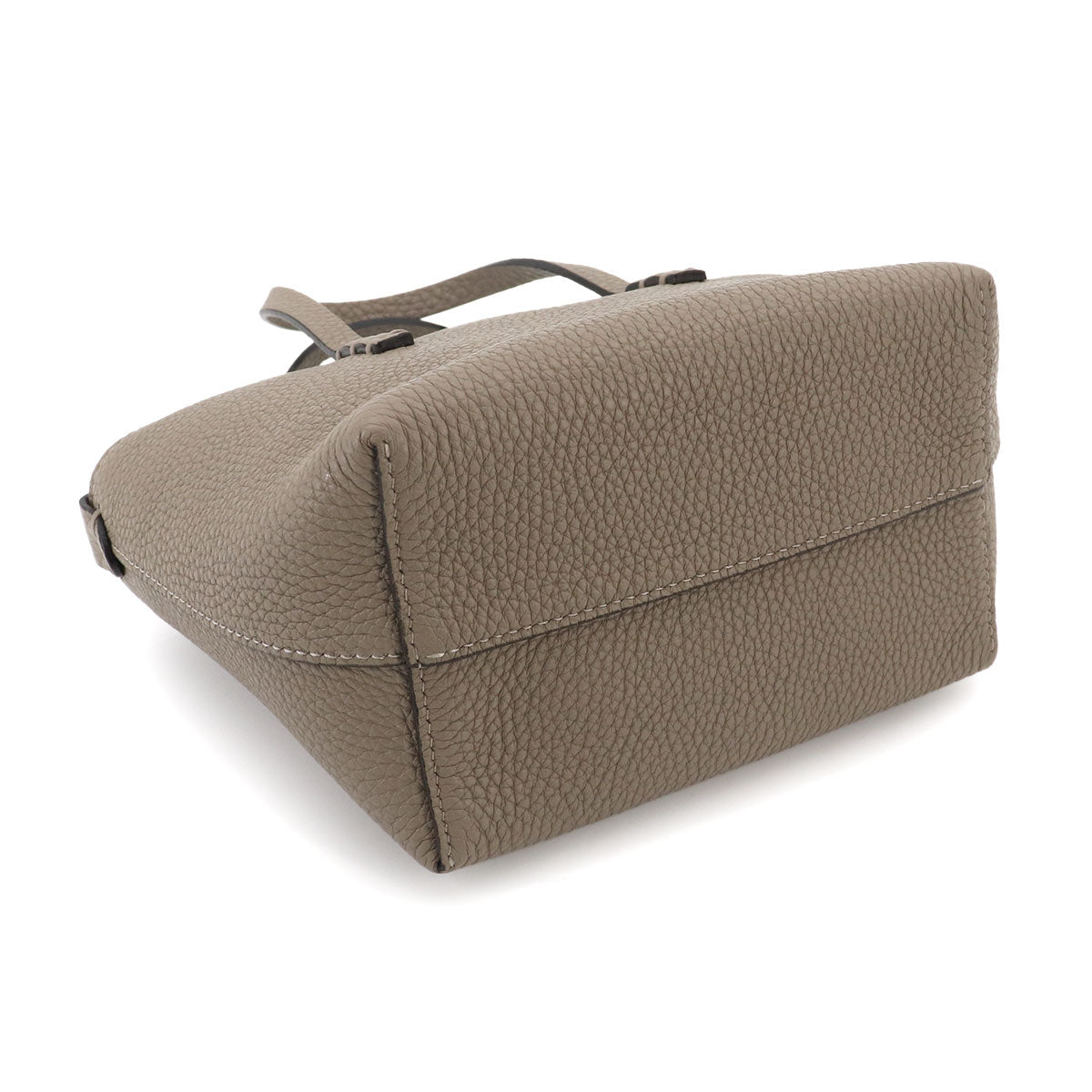 Roll Mini Hand Shoulder Bag Leather Beige BS096