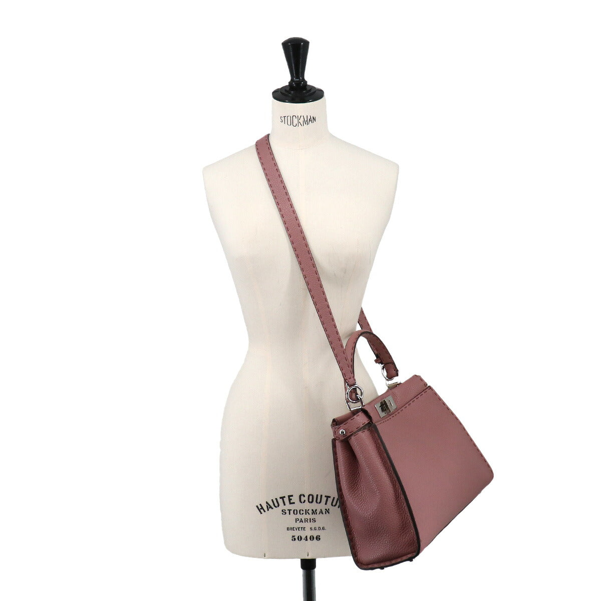 Selleria Peekaboo Regular 2way Hand Bag Leather Pink 8BN290