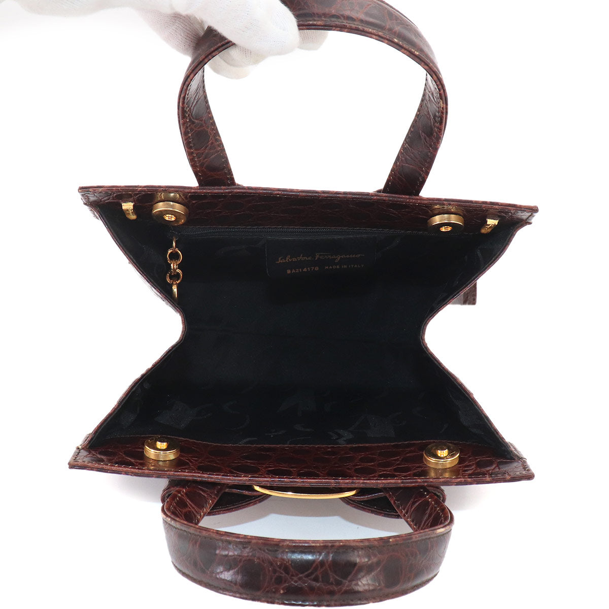Vara 2way Hand Shoulder Bag Leather Brown Purse
