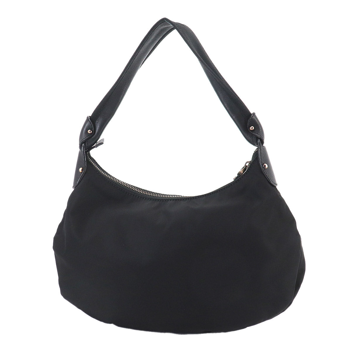 Vara rribbon One Shoulder Bag Nylon Leather Black