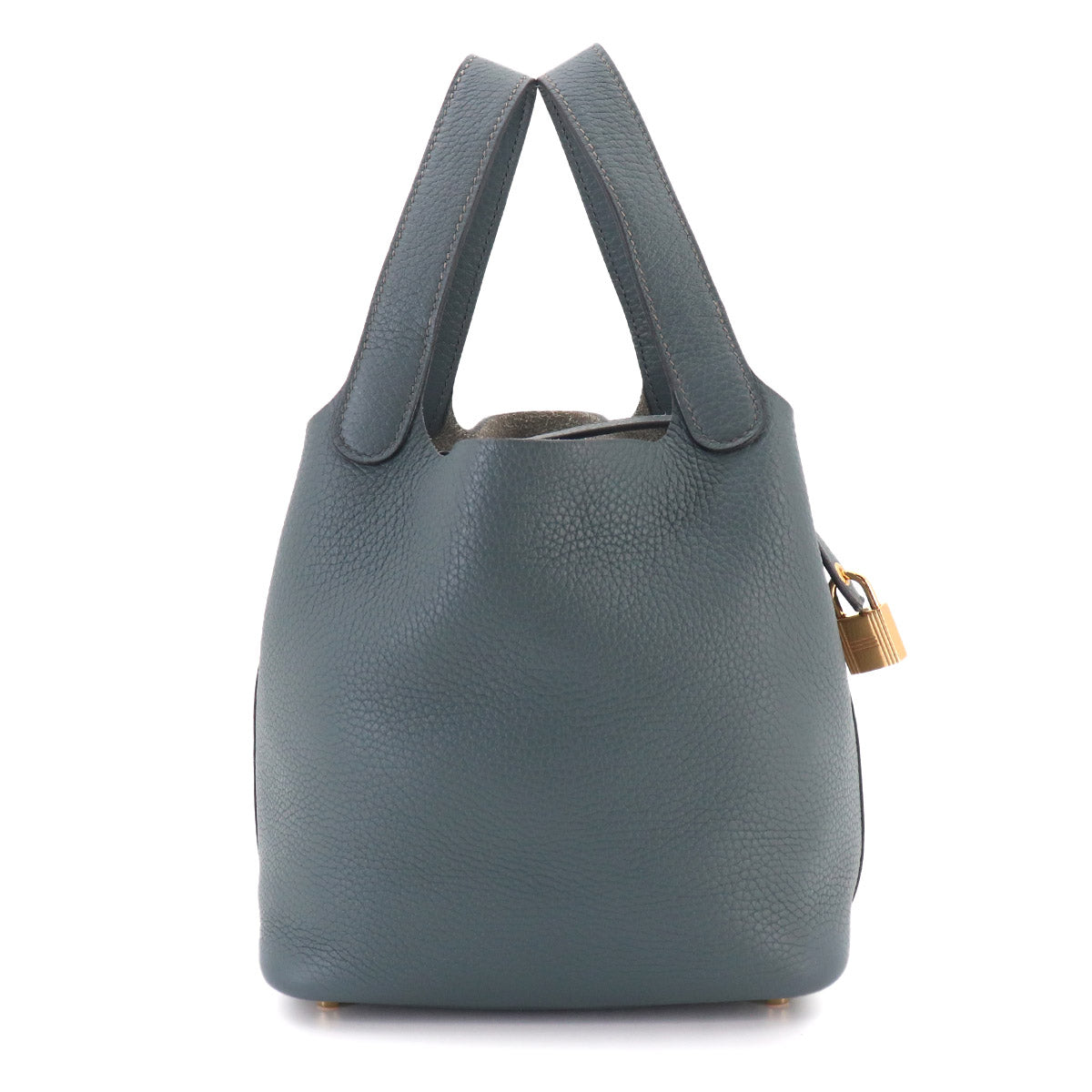 Picotin Lock PM Hand Bag Taurillon Clemence Blue orage