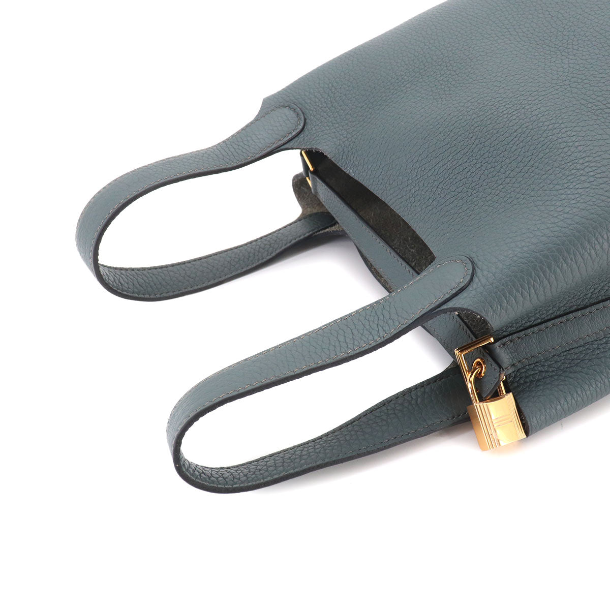 Picotin Lock PM Hand Bag Taurillon Clemence Blue orage