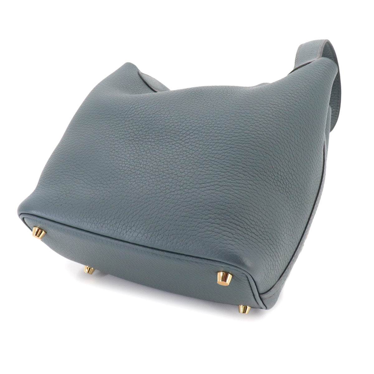 Picotin Lock PM Hand Bag Taurillon Clemence Blue orage