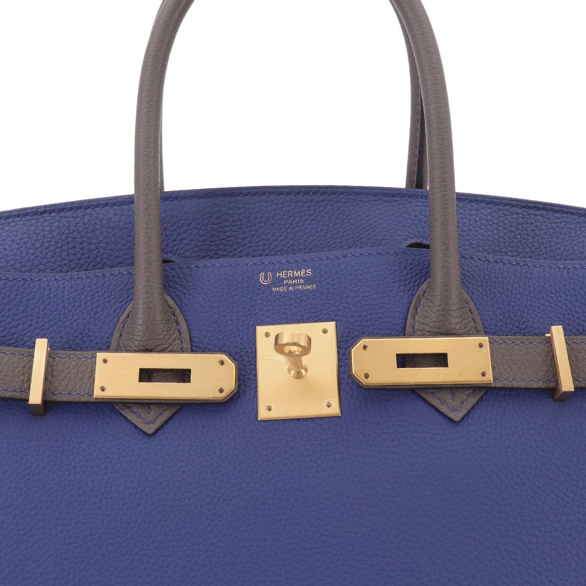 Birkin 30 Hand Bag Togo Blue Electrique Etain Bicocor