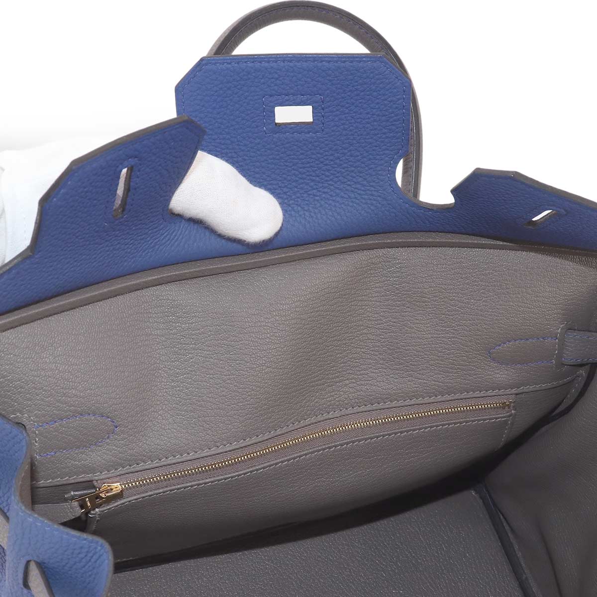 Birkin 30 Hand Bag Togo Blue Electrique Etain Bicocor