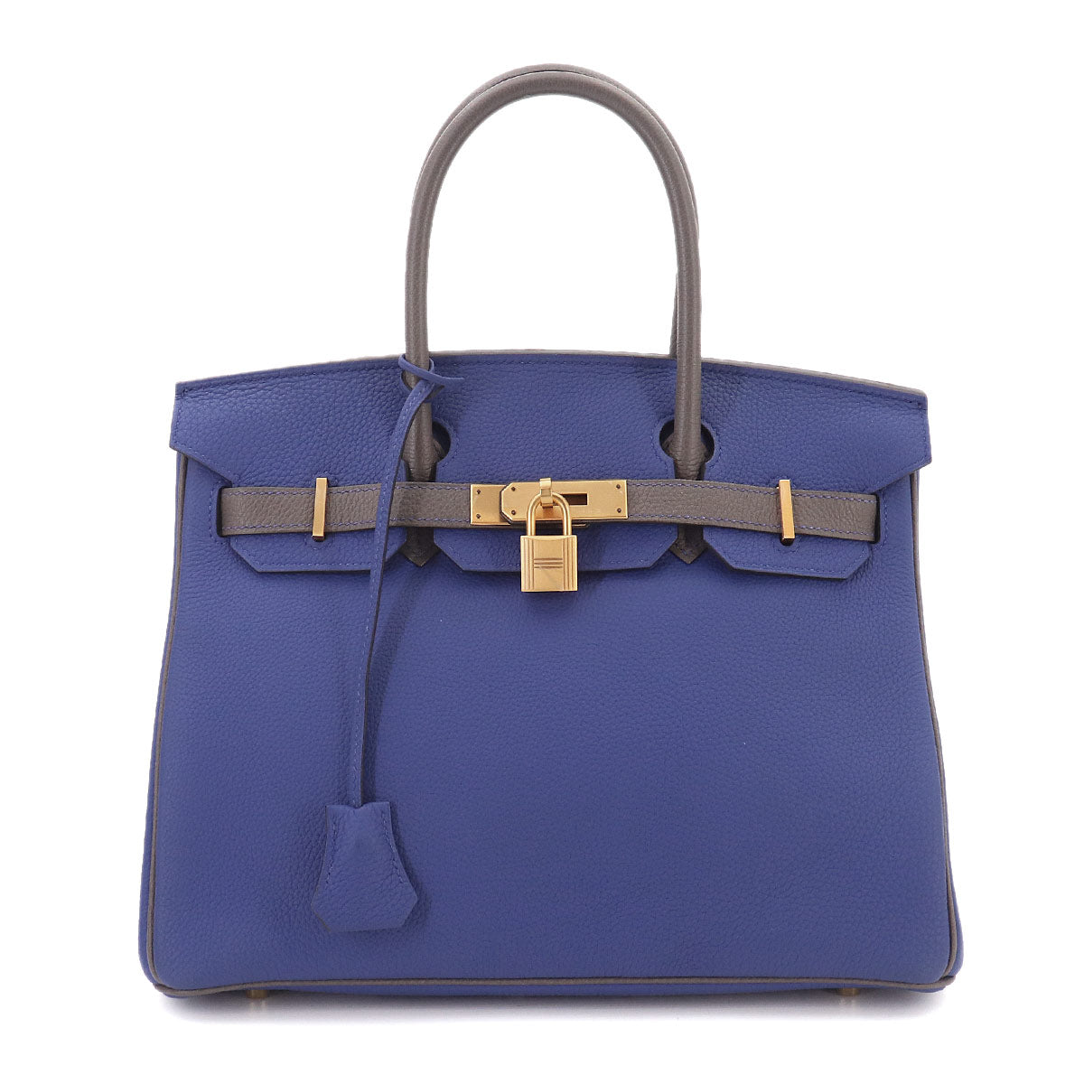 Birkin 30 Hand Bag Togo Blue Electrique Etain Bicocor