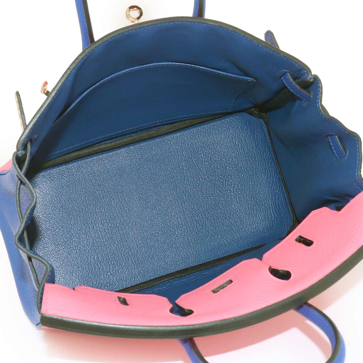 Birkin 25 SPO Hand Bag Taurillon Clemence Blue Electrique