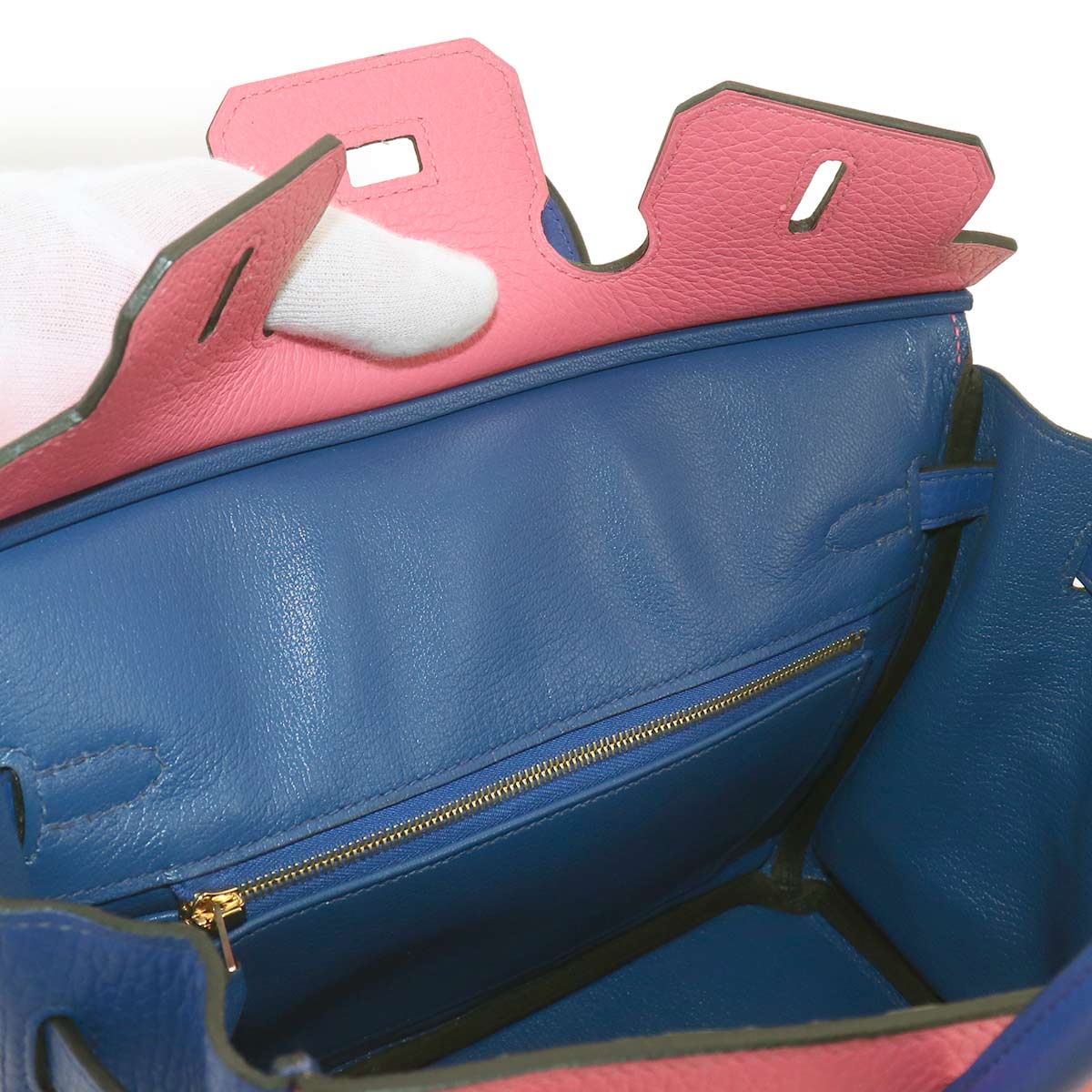 Birkin 25 SPO Hand Bag Taurillon Clemence Blue Electrique