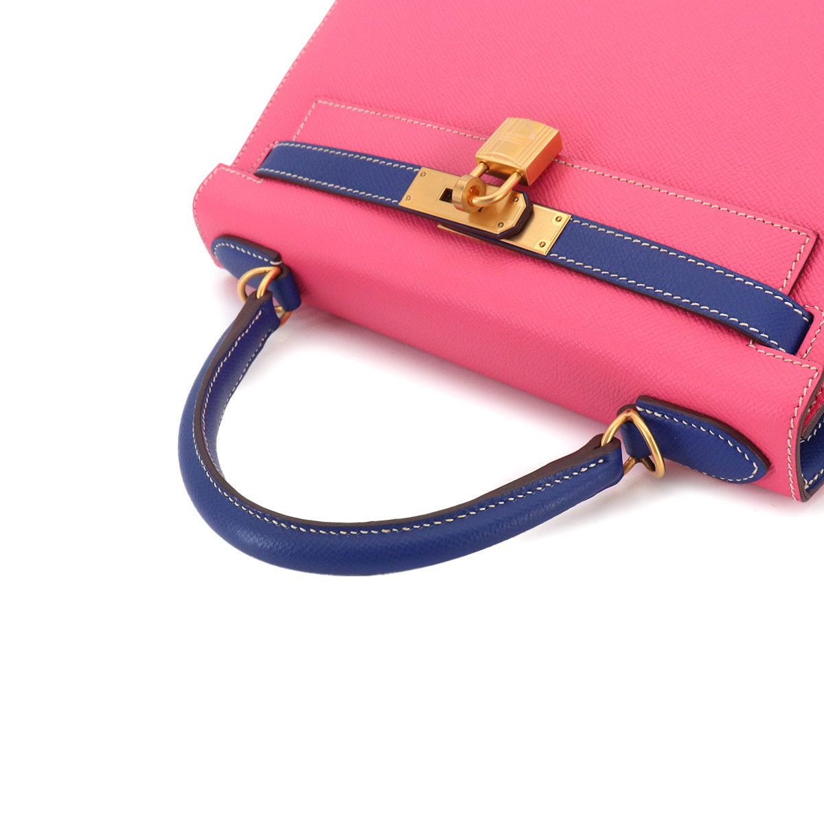 Kelly 28 SPO Personal order Epsom Rose Azalee Blue Electrique