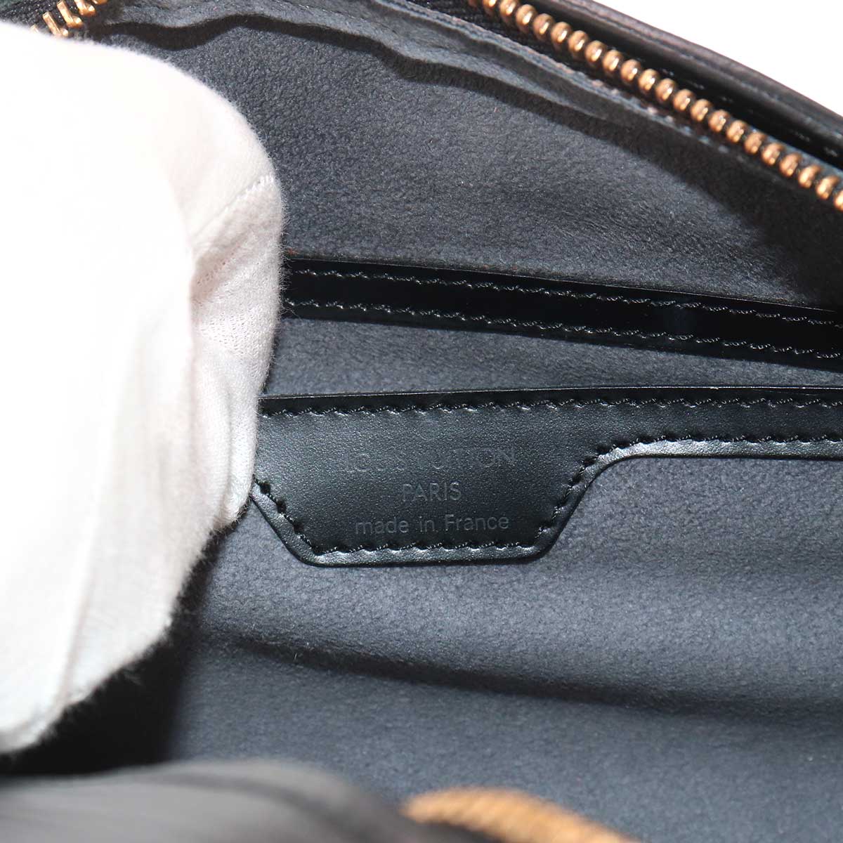 Epi Soufflot Hand Bag Leather Noir M52222 Purse