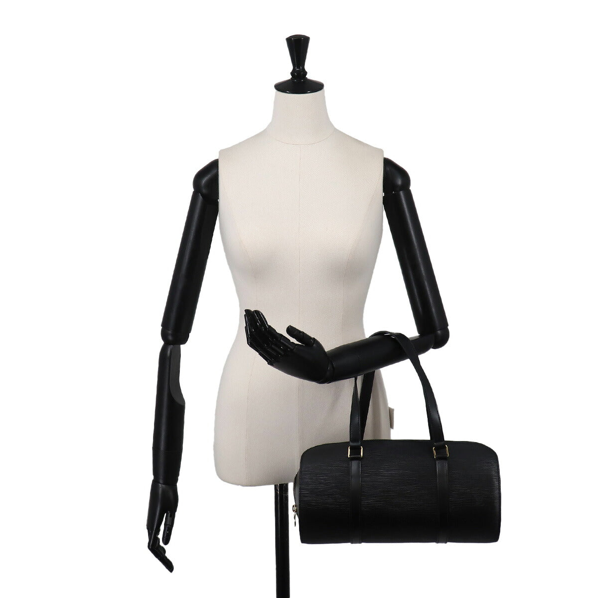 Epi Soufflot Hand Bag Leather Noir M52222 Purse