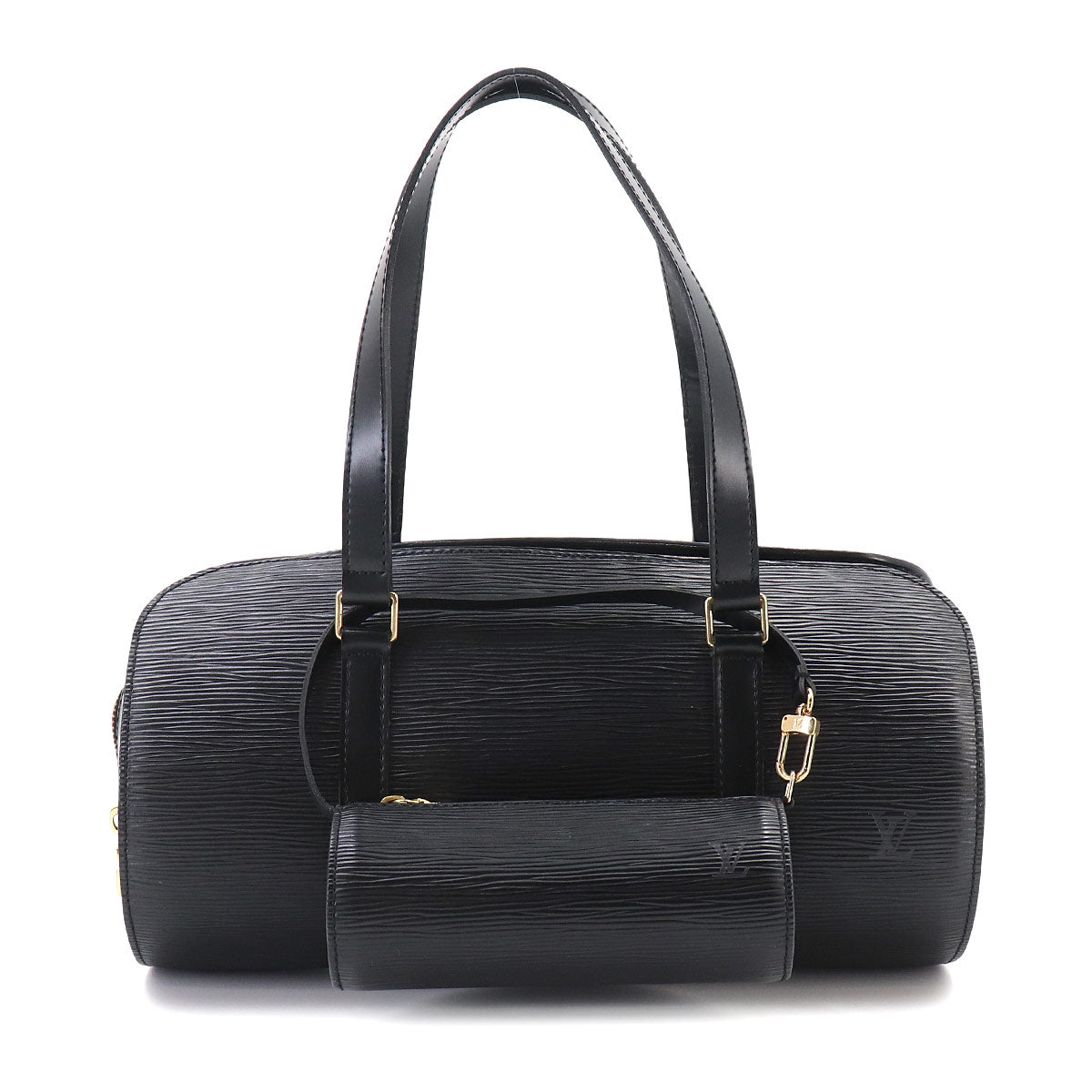 Epi Soufflot Hand Bag Leather Noir M52222 Purse