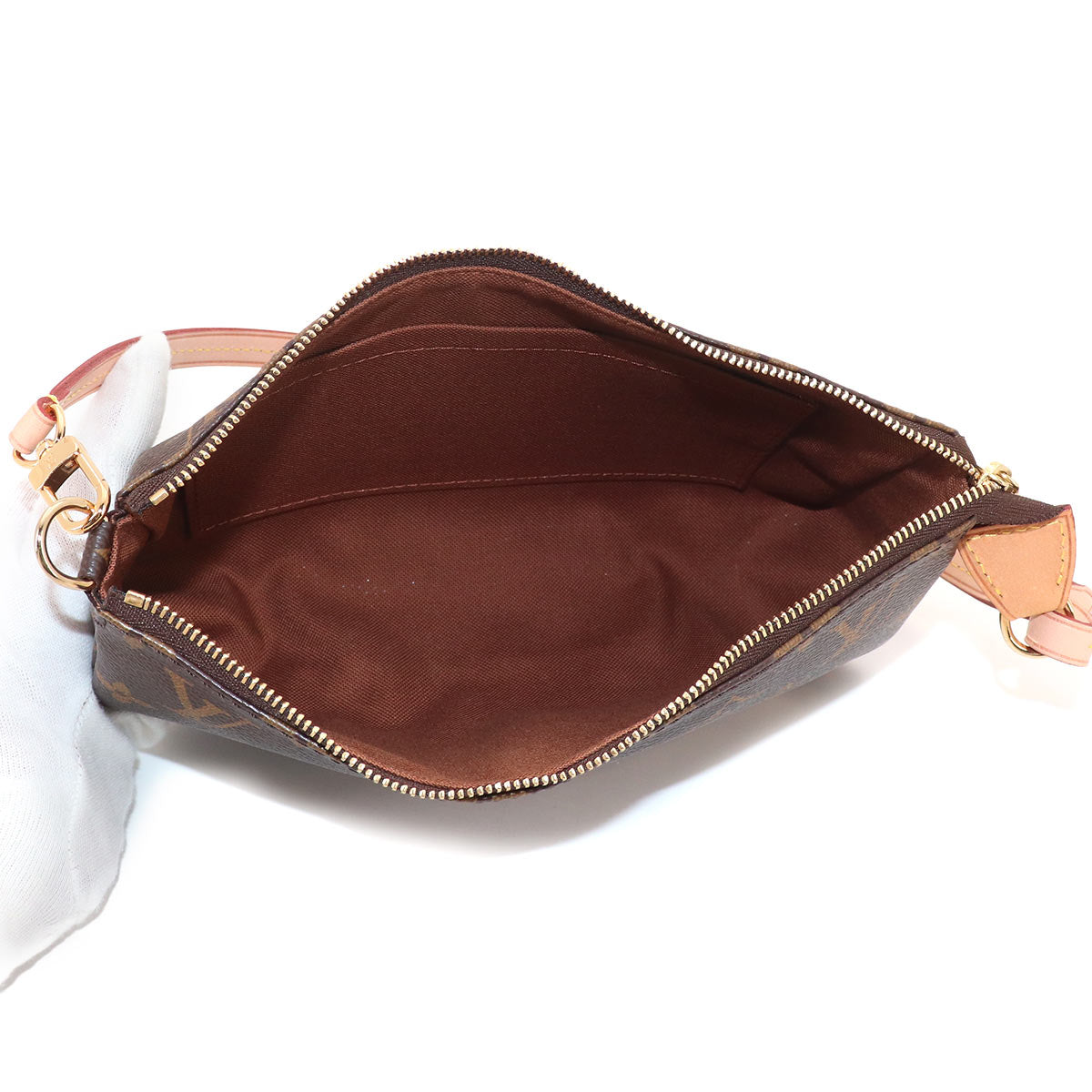 Monogram Pochette Accessoires Hand Bag Pouch Brown M40712