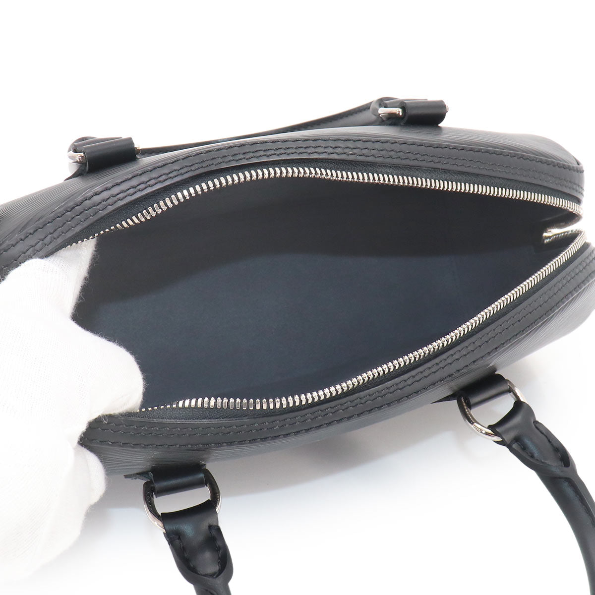 Epi Jasmin Hand Bag Leather Noir Black M52852 Purse