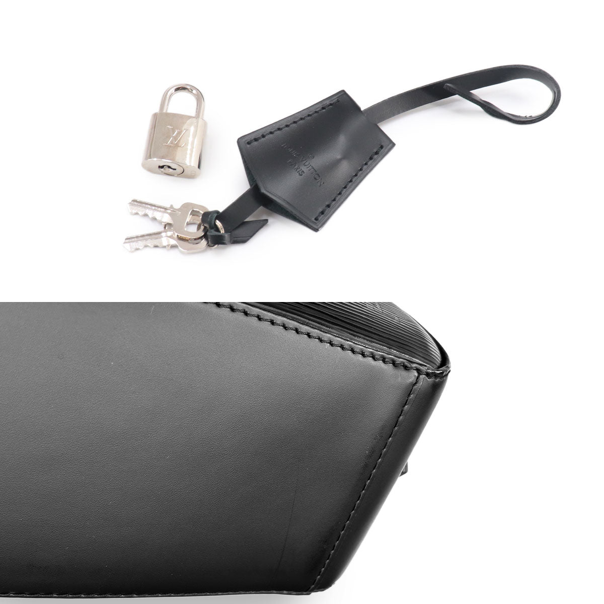Epi Jasmin Hand Bag Leather Noir Black M52852 Purse