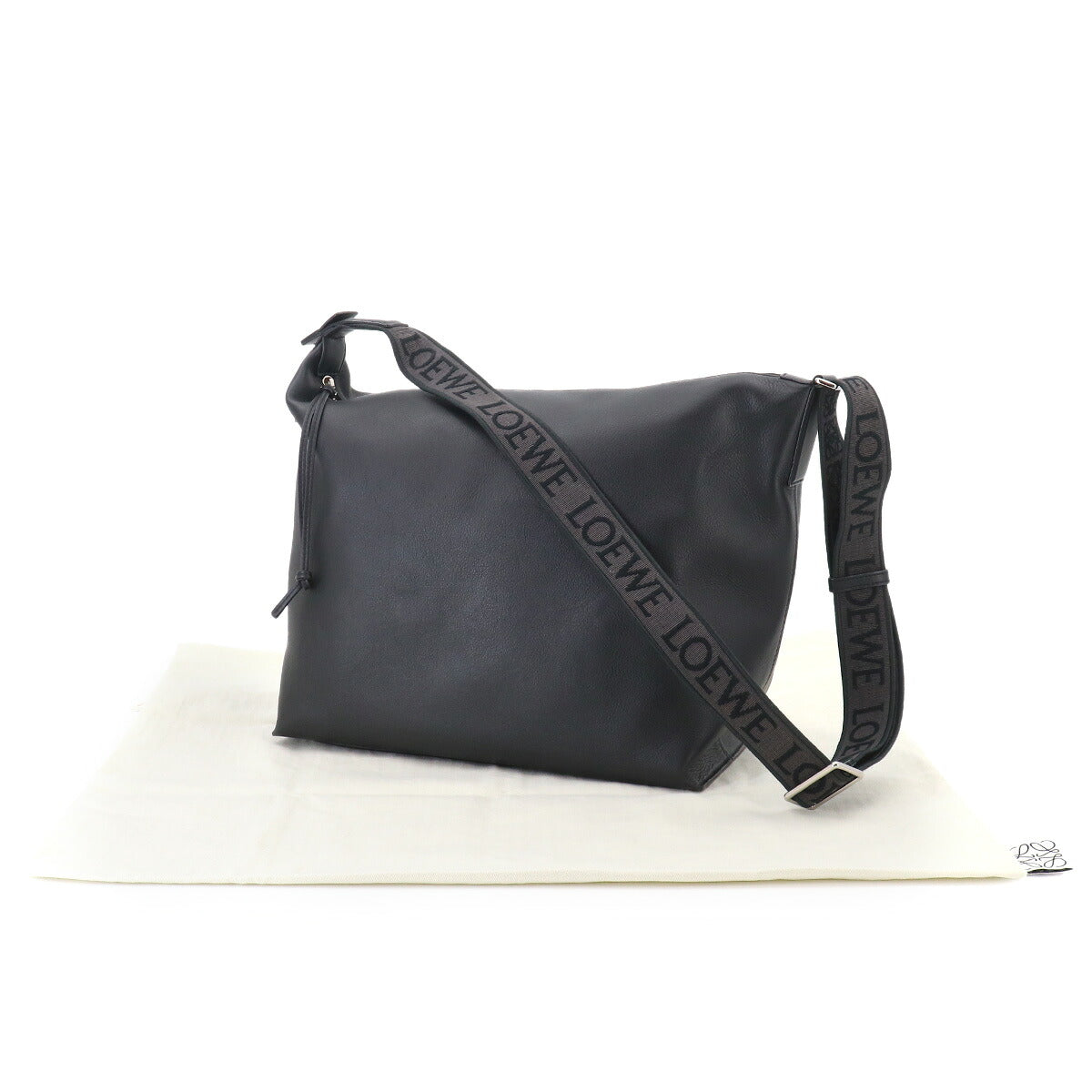 Cubi Crossbody Shoulder Bag Leather Black Anagram