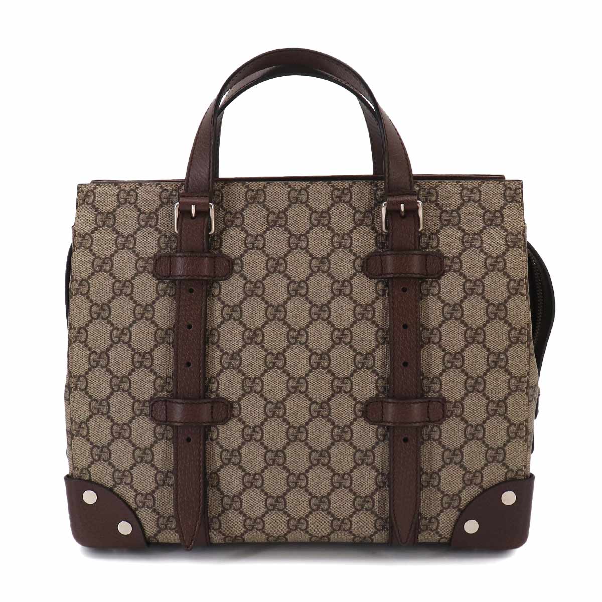 GG Supreme Tote Bag Beige Brown Leather 643814 Purse