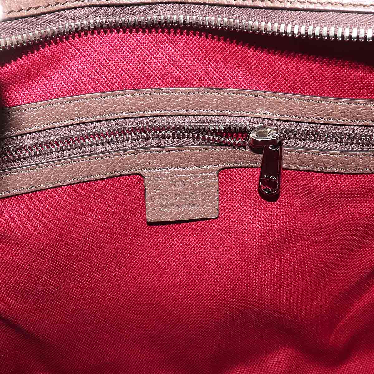 GG Supreme Tote Bag Beige Brown Leather 643814 Purse